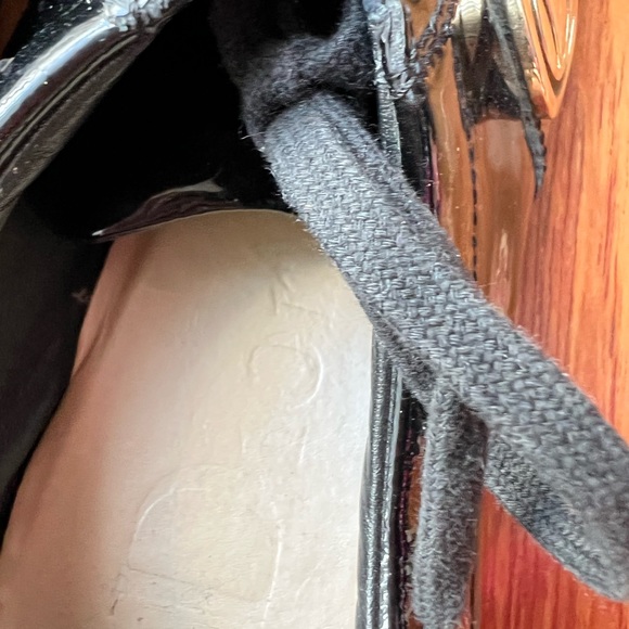 DIOR Patent Leather Fashion Sneakers Gold Logo size 36 1/2 - Picture 7 of 8